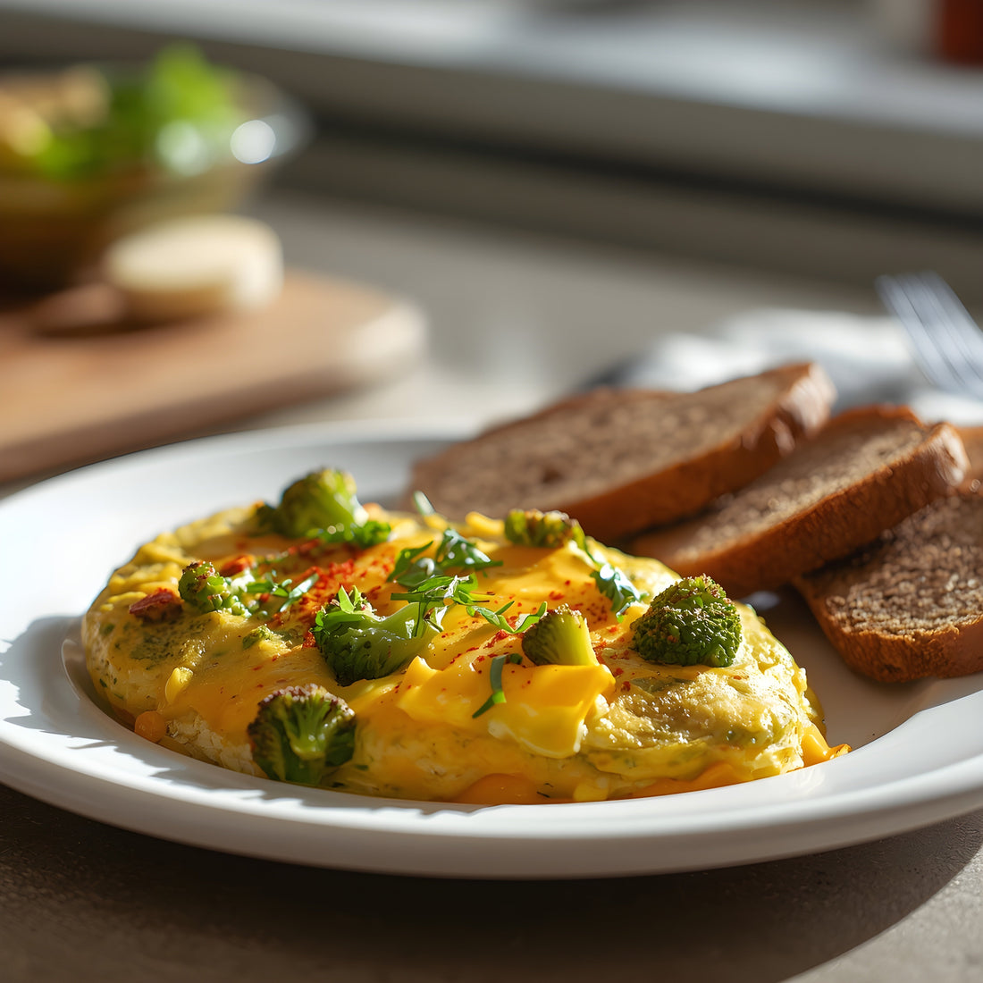 Broccoli Cheddar Egg Bake (Easy High-Protein)