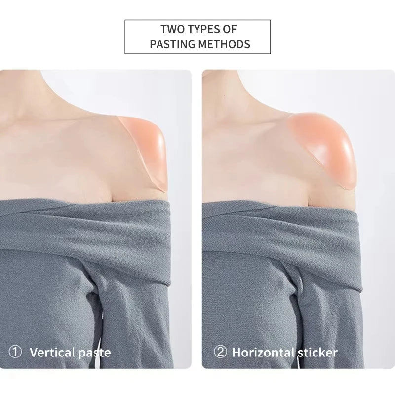 Silicone Shoulder Pad Beautiful Shoulder Right-Angle Shoulder Artifact Unisex Invisible Detachable Reusable
