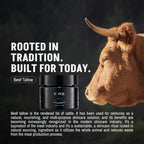 Beef Tallow Balm for Men Moisturizer for Face Hydrating Cream Natural Skincare with Essential Oils