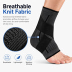 Ankle Support Brace With Adjustable Wrap Breathable Knit Compression Sleeve For Sports Running Walking Fitness Daily