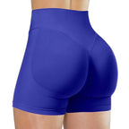 Summer High Waisted Yoga Shorts For Women Fashionable Fitness Running Pants Solid Color Elastic Tights