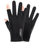 Ice Silk Half Finger Gloves For Men And Women Anti Slip Cycling Driving Fishing Summer Outdoor Fitness High Elastic