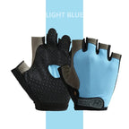 QzeUpwardSpirit Cycling Gloves Fingerless Half Finger Breathable Anti Slip Polyester For Men Women Summer Fishing Bike