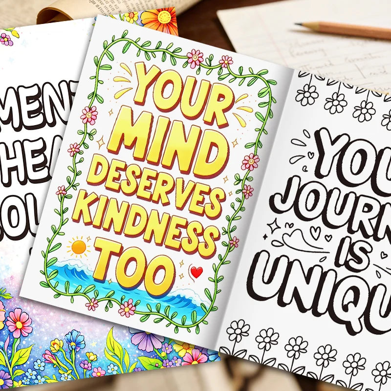 Mental Health Coloring Book: Self-Care Affirmations & Stress Relief for Adults | You Deserve to Test Yourself