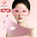 Eye Mask Massager Eye Bags Remover Firming Red Light Therapy Device Silicone with 7color LED Rechargeable Relieves Eye Fatigue