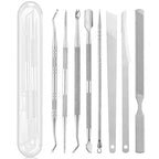 Premium Foot Care Kit 8Pcs Callus Remover File Dead Skin Shaver Cuticle Pusher Pedicure Tool for Hard Tough Skin Beauty Health