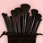 13Pcs Makeup Brush Set – Eyeshadow, Foundation & Blush Cosmetic Brushes with Travel Bag