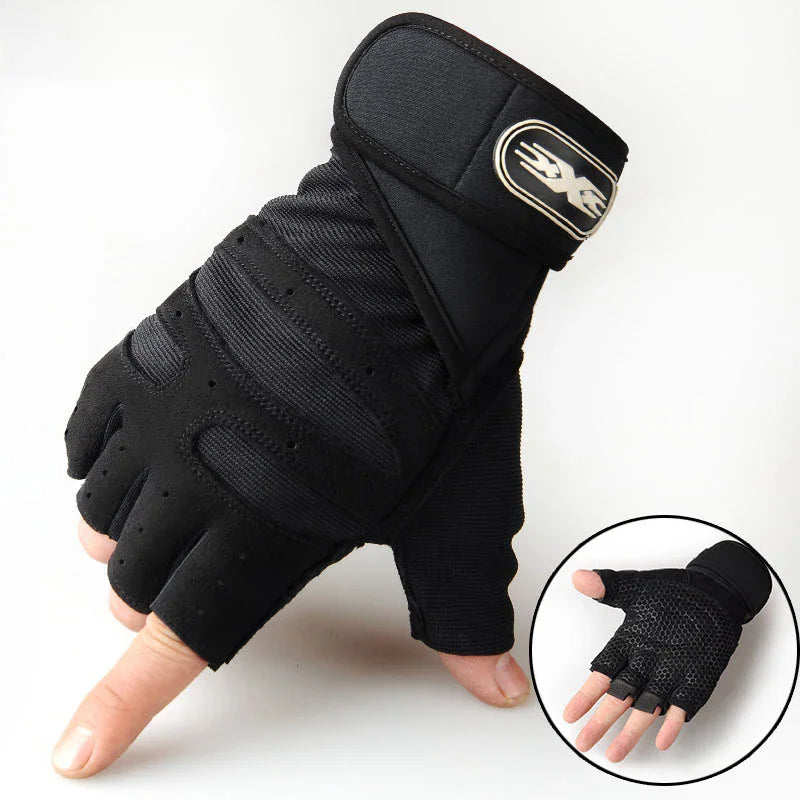 Outdoor Sport Gloves Half Finger Wrist Guard For Men And Women Breathable Mesh Back Palm Microfiber Non Slip Washable