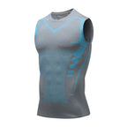 Mens Compression Tank Top Gym Shirt Sleeveless Quick Dry Sportswear Fitness Bodybuilding Vest Muscle Workout