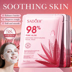 Pink Aloe Moisturizing Facial Masks Hydrating Nourishing  Face Mask Sheet Masks Skin Care Product