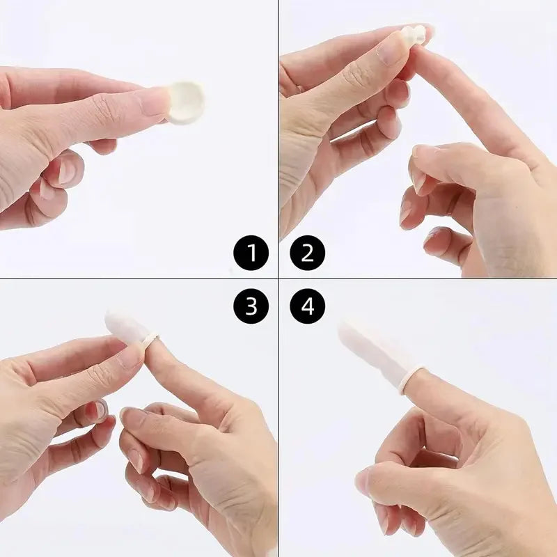 100Pcs Disposable Finger Cots – Anti-Slip Latex Powder-Free Multi-Color Finger Protectors