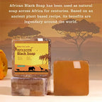Unisex African Black Cleansing Soap Bar 3.5 oz