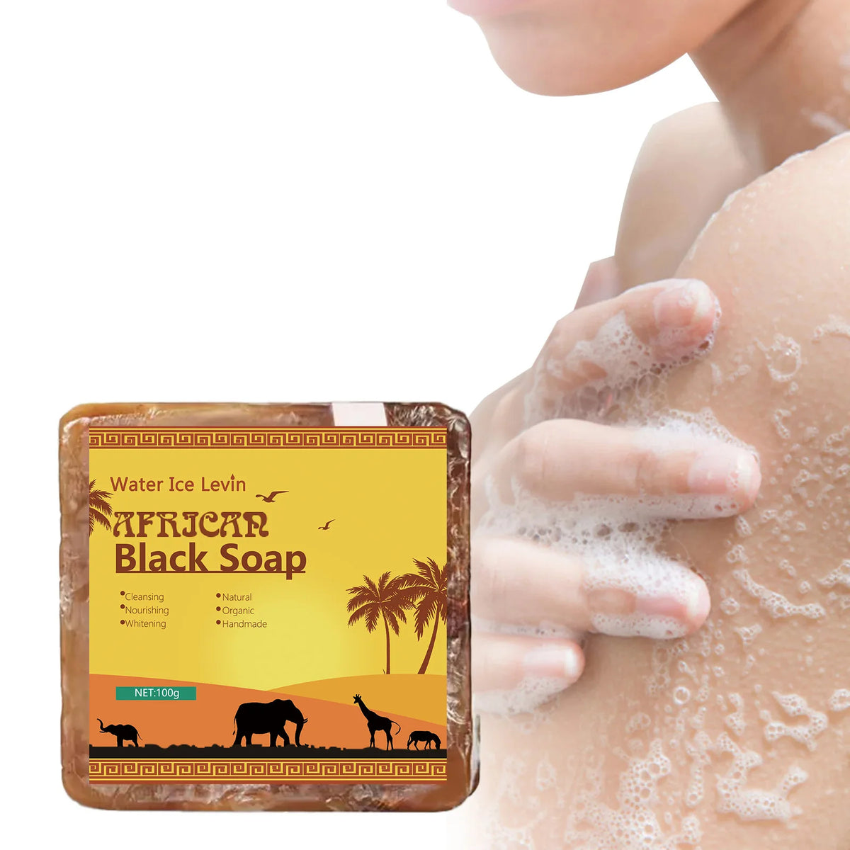 Unisex African Black Cleansing Soap Bar 3.5 oz