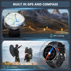 T Rex3 Pro Smart Watch 1100mAh Battery GPS 5ATM Waterproof Outdoor Sports Run Tracker With Compass Military Design