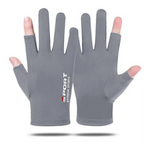 Ice Silk Half Finger Gloves For Men And Women Anti Slip Cycling Driving Fishing Summer Outdoor Fitness High Elastic