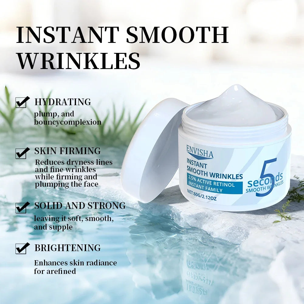 5 Seconds Retinol Anti-Wrinkle Cream Instant Line Fade Firming Face Fine Skin Smoothing Moisturizing Care Lifting Beauty Health