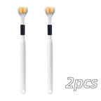 4pcs Soft Bristle 3-sided Toothbrush Gentle Clean Adult Teeth Brush for Complete Gum Care Autism Sensory Design Oral Health Tool