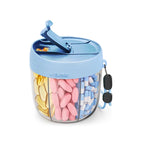 Portable 7-Compartment Vitamin Supplement Storage Box Energy Boost Capsule Organizer with Confusion-Reducing Design