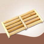 1Pcs Dual Wooden Foot Massager Roller - Reflexology Stress Relief Fitness Health Care Pain Relief Care Feet Massage Roller Tool