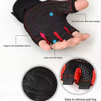Outdoor Sport Gloves Half Finger Wrist Guard For Men And Women Breathable Mesh Back Palm Microfiber Non Slip Washable