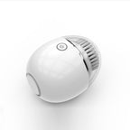 White handheld hair dryer on a white background