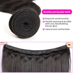 Silky Straight Bundles Human Hair Remy Brazilian Hair Extensions 1/3/4 PCS Natural Black Hair Weave Bundles 14-30 Inches