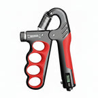 Hand grip strengthener with accessories on a white background