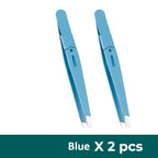 Colorful Stainless Steel Eyebrow Tweezer With Slanted Tips For Brows And Fine Facial Hair Removal