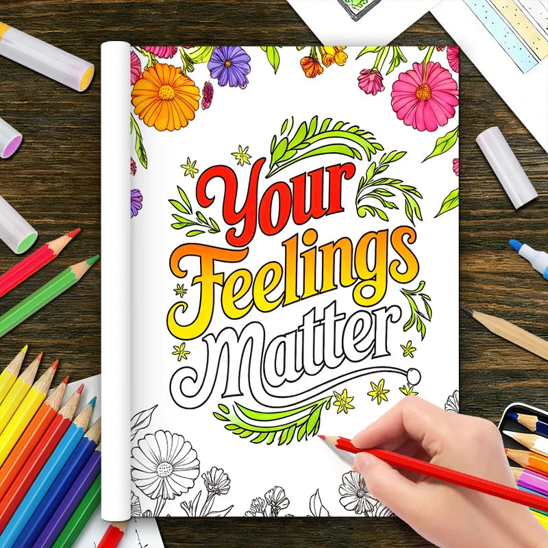 Mental Health Coloring Book: Motivational Quotes & Floral Art Therapy for Adults & Teens