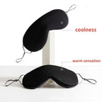 Sleeping Eye Mask Korean Style Ice Silk Warm And Cool Dual Use Adjustable Travel Sleep Shade Man Eyepatch Health Beauty Cute