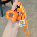 Fitness Keychain Barbell Keychain Silicone Weight Plate Gift For Gym Lovers Weightlifting Enthusiasts