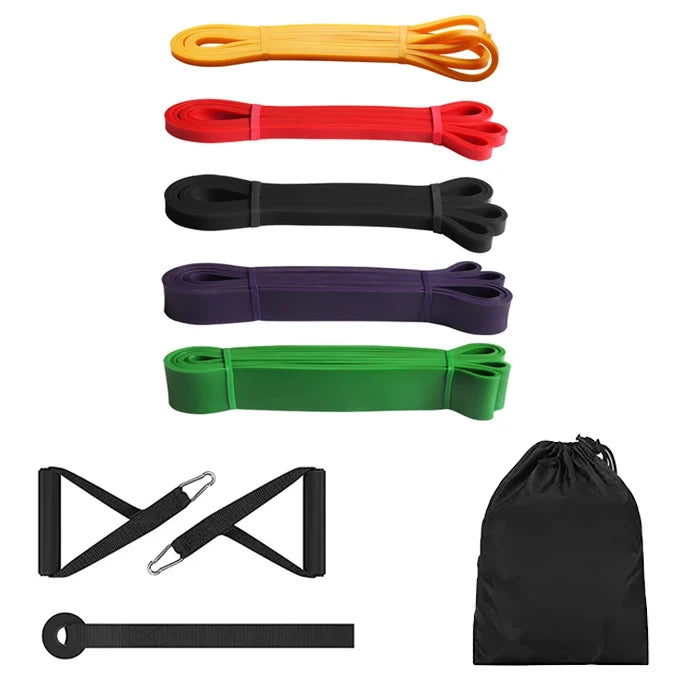 Exercise Resistance Bands Natural Latex Elastic Rubber Workout Fitness Equipment Expander Elastic Rubber Bands for Home Gym