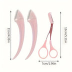 Eyebrow Trimmer Set – Curved Eyebrow Razor, Scissors & Comb | Easy Beauty Tool for Beginners