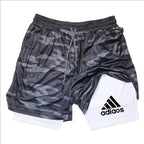 Men's Compression Shorts for Gym and Running Two-In-One Mesh Breathable Quick-Dry Training Shorts