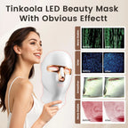 Red Light Therapy Mask for Face & Neck, LED Face Light Therapy,USB C Rechargeable,Infrared Mask for Home Working Travel Yoga