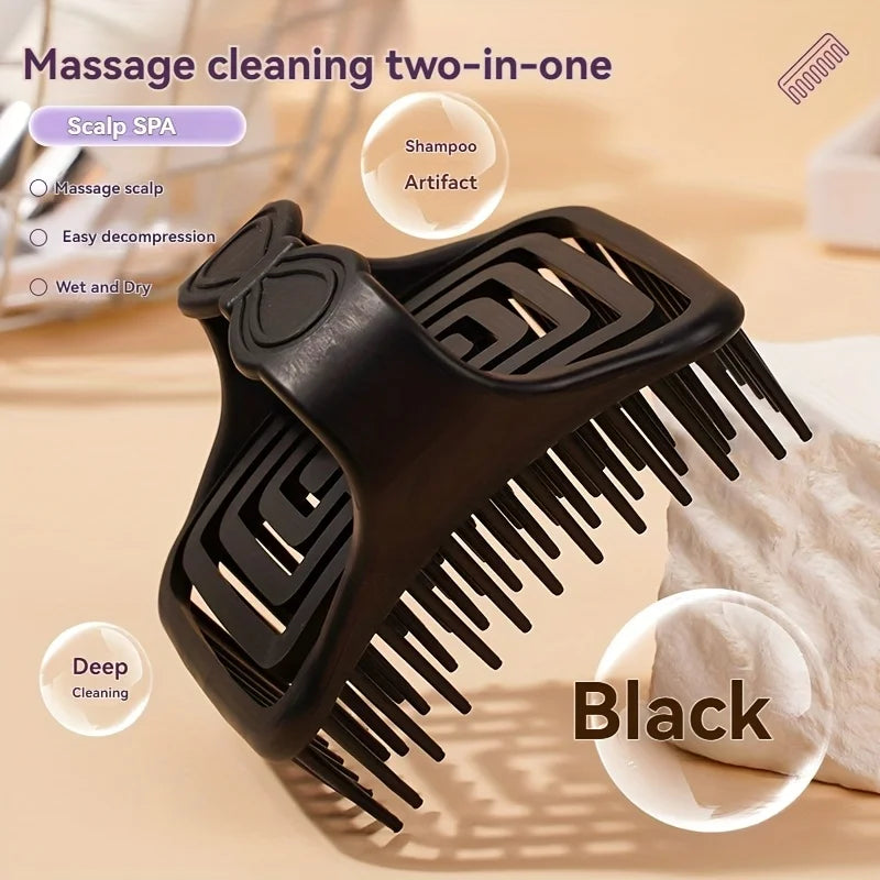1pcs Shampoo Head Scalp Silicone Massage Brush Bath Skin Soft Washing Comb Hair Cleaning Brush Salon Beauty Health Barber Tools
