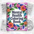 1PC 30-Page Emotional Soothing Coloring Book, Exquisite Flower Designs, Uplifting Phrases, Mental Health Coloring Book