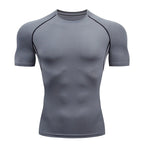 Mens Compression Running T Shirt Quick Dry Fitness Short Sleeve For Training And Jogging Gym Sportswear