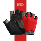 QzeUpwardSpirit Cycling Gloves Fingerless Half Finger Breathable Anti Slip Polyester For Men Women Summer Fishing Bike