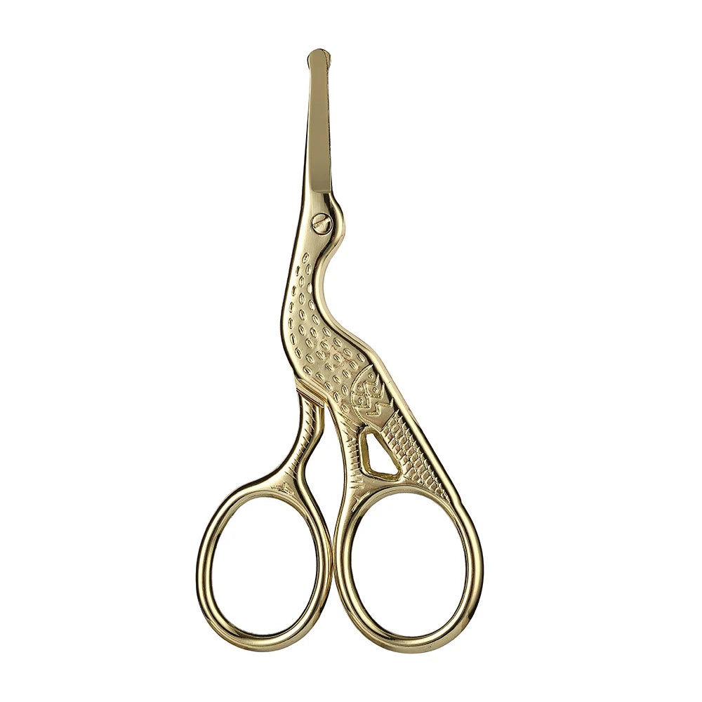 Facial Hair Scissors Rounded Professional Stainless Steel Mustache Nose Hair Beard Eyebrows Eyelashes Trimming Clippers