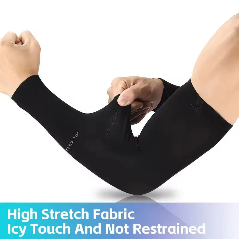 Summer Ice Silk Sports Arm Cover Cycling Sunscreen and UV Protection Outdoor Travel Running Fitness Protective Equipment