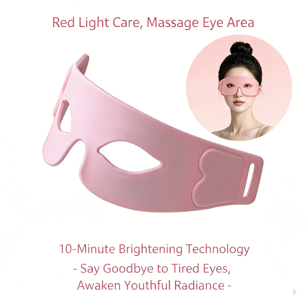 Eye Mask Massager Eye Bags Remover Firming Red Light Therapy Device Silicone with 7color LED Rechargeable Relieves Eye Fatigue