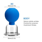 Rubber Massage Body Cups Anti Cellulite Suction Glass Cup for Face Facial Skin Lifting Tool Vacuum Cupping Massage Beauty Health