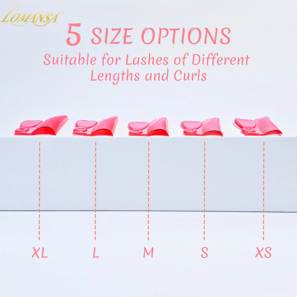 Lomansa 10Pcs C Curl Silicone Eyelash Perm Pad Sticky Lashes Rod Shield Lifting 3D Eyelash Curler Accessories Health Beauty Tool
