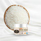 Face cream packaging with ingredients listed on a white background