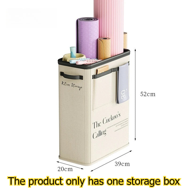 Yoga Storage Bin for Sports Gear Organizer Foldable Clutter Large-Capacity Home Organizer for Fitness Equipment & Accessories