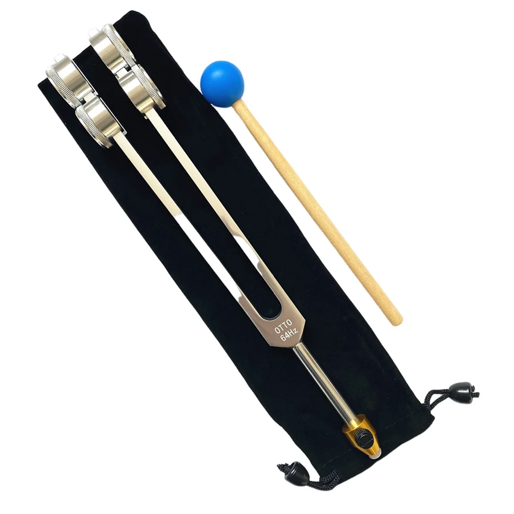 32HZ Aluminum Tuning Fork Tool with Hammer Healing Sound Vibration Diagnostic Therapy Health Care Tool
