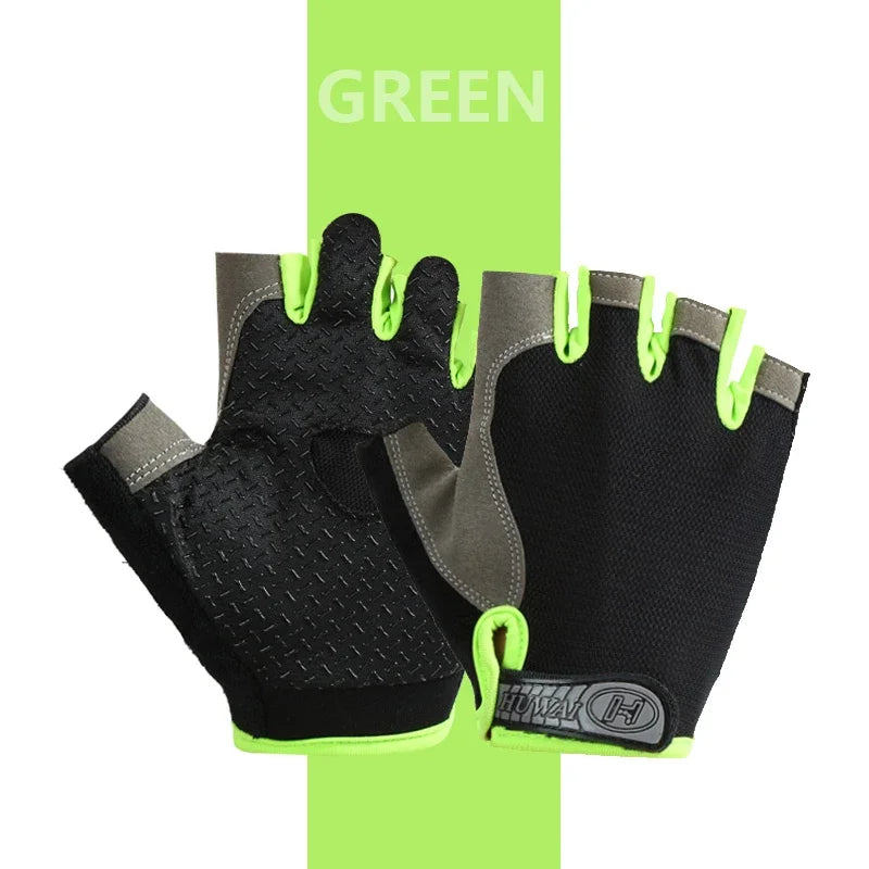 1 Pair Fingerless Gym Gloves For Men Women Breathable Anti Slip Training Gloves For Cycling Bicycle And Bodybuilding