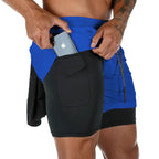 Camo Running Shorts Men 2 In 1 Quick Dry Training Gym Jogging Shorts Summer Fitness