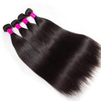 Silky Straight Bundles Human Hair Remy Brazilian Hair Extensions 1/3/4 PCS Natural Black Hair Weave Bundles 14-30 Inches